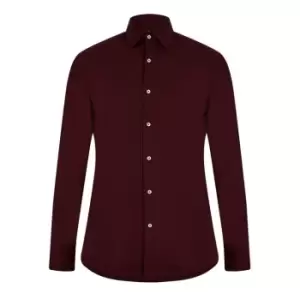 Image of Boss Hank Plain Shirt - Red