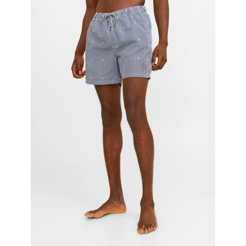 Image of Jack and Jones Fiji Stripe Swim Short - Blue Blue XS