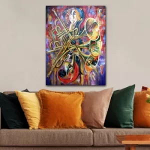 Image of 1105724408_70100 Multicolor Decorative Canvas Painting