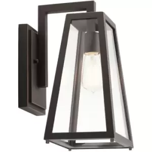 Image of Elstead Lighting - Elstead Kichler Delison Outdoor Wall Lantern Rubbed Bronze, IP44