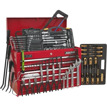 Image of Sealey American Pro Tool Chest + 230 Piece Tool Kit Red