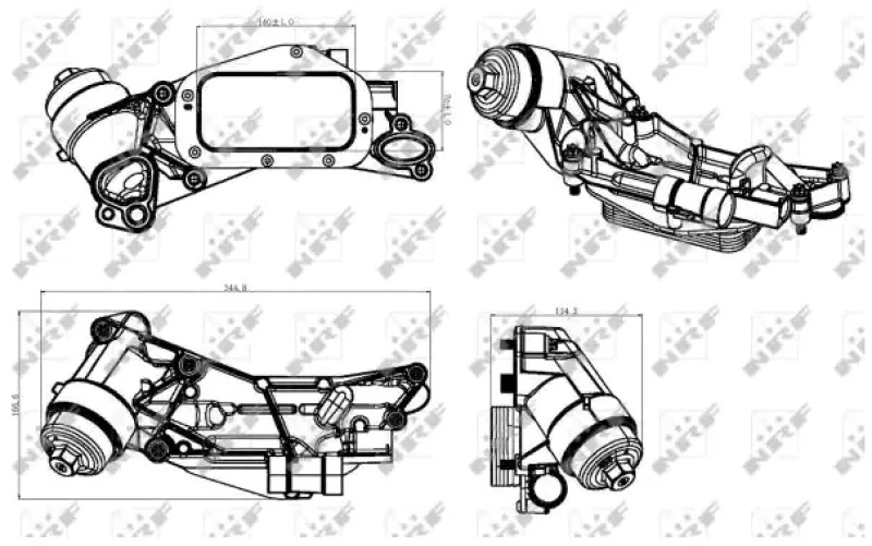 Image of NRF 31315 Oil Cooler with filter, with oil cooler Oil Cooler,engine oil (469)