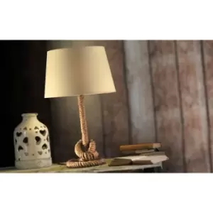 image of Onli Corda-Mauli Large Table Lamp With Round Tapered Shade, Rope Design