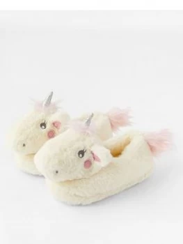 image of Accessorize Girls Sparkle Unicorn Full Slippers