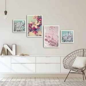 Image of 4PBCT-05 Multicolor Decorative Framed MDF Painting (4 Pieces)