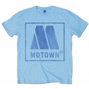 image of Motown Vintage Logo Mens Blue T Shirt: Large