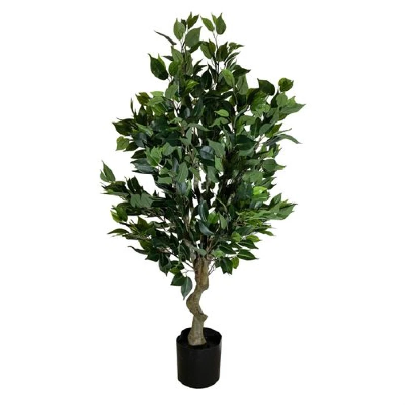 Image of Leaf 100cm Leaf Realistic Artificial Ficus Tree / Plant Bush Ficus Green