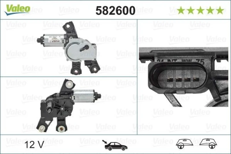Image of Wiper motor VALEO 582600