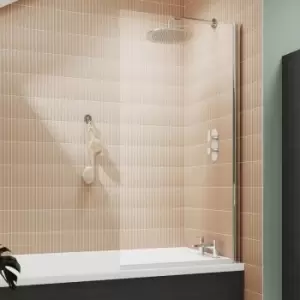 Image of Nuie Pacific Square Hinged Bath Screen 1430mm H x 785mm W - 6mm Glass