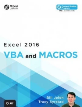 Image of Excel 2016 Vba and Macros by Bill Jelen Book