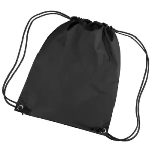 image of Bagbase Premium Gymsac Water Resistant Bag (11 Litres) (One Size) (Black)