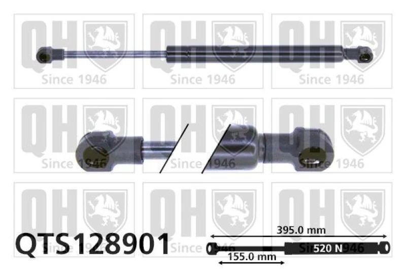 Image of QUINTON HAZELL Bonnet strut QUINTON HAZELL QTS128901