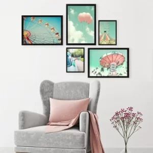 image of SET_006 Multicolor Decorative Framed Painting (5 Pieces)