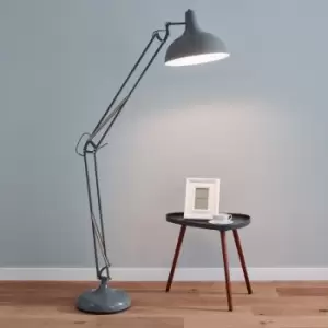 image of Grey Painted Oversize Task Floor Lamp