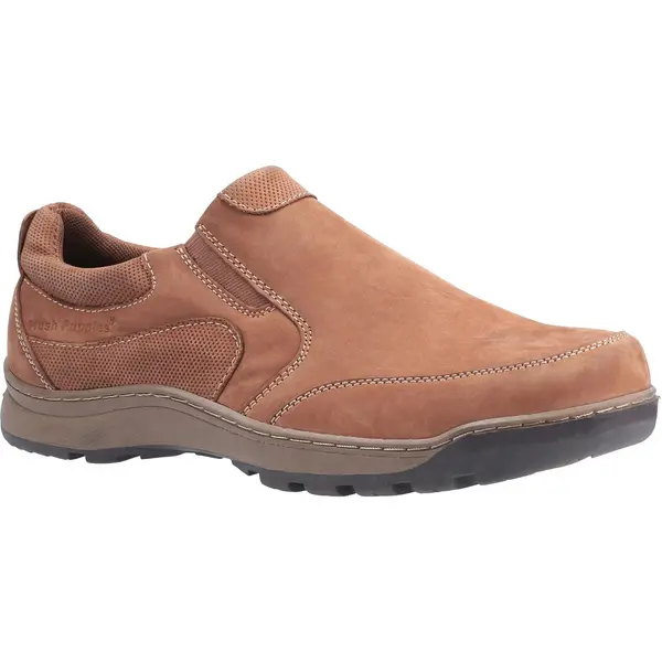 Image of Hush Puppies Mens Jasper Leather Slip On Shoes - UK 11 Brown male ES3001TAN11