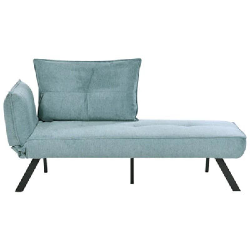 Image of Beliani Left-Hand Chaise Lounge Rocamadour Fabric Light Blue
