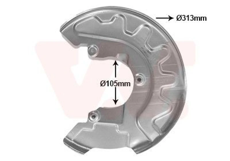Image of VAN WEZEL Brake disc backing plate VAN WEZEL 7629372
