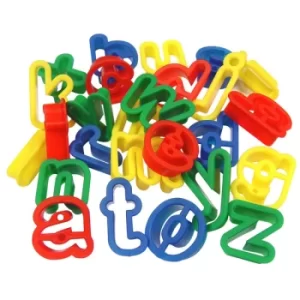 image of Major Brushes Plastic Dough Cutters Lower Case Alphabet Pack of 26