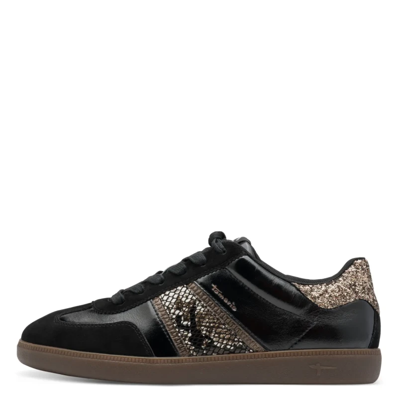 Image of tamaris Womens sneaker Tamaris cuir moderne a lacets Noir Female 39