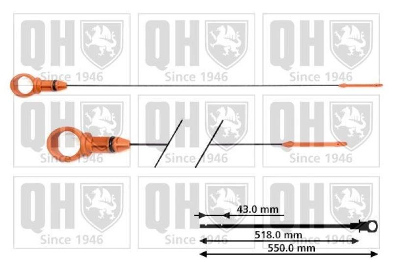 Image of QUINTON HAZELL Oil Dipstick QUINTON HAZELL QOD156