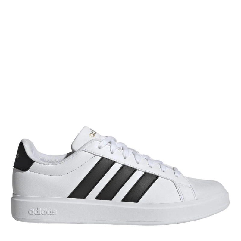 Image of adidas Mens Street Talk Low-Top Trainers White/Black male 7.5 (41.3)
