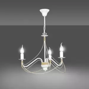 Image of Emibig Tori White Multi Arm Chandelier 3x E14