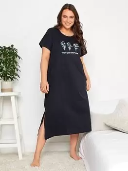 Image of Yours Grow With The Flow Midaxi Nightdre, Blue, Size 18-20, Women