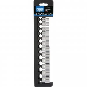 Image of Draper 12 Piece 3/8" Drive Bi Hex Multi Drive Socket Set Metric 3/8"
