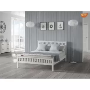 image of Sareer Sandhurst White 3ft Single Wooden Bed