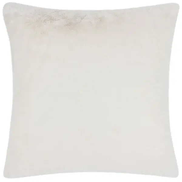 image of Stanza Faux Fur Cushion White / 55 x 55cm / Polyester Filled