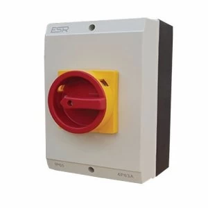 Image of ESR 20A 4 Pole 230V-415V Large IP65 Industrial Rotary Isolator