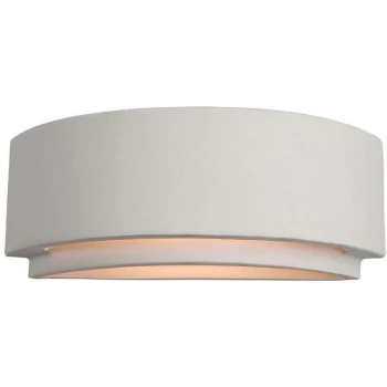 image of Firstlight - Ceramic - 1 Light Indoor Plaster Wall Light - 100W Unglazed, E27