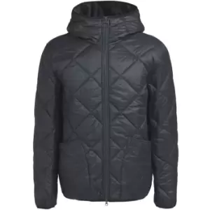 Image of Barbour Mens Winter Hooded Liddesdale Quilt Jacket Black Large