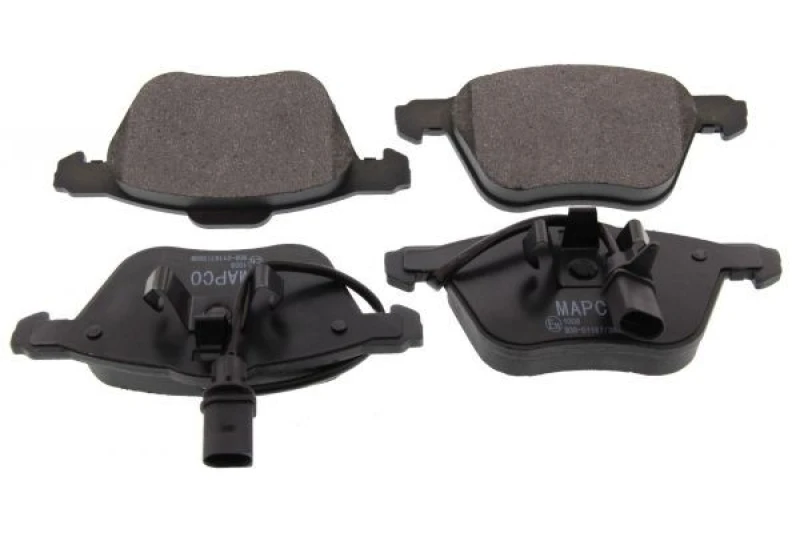 Image of MAPCO 6553 Brake pad set Front Axle, incl. wear warning contact, with anti-squeak plate Brake Pad Set,disc brake (402)