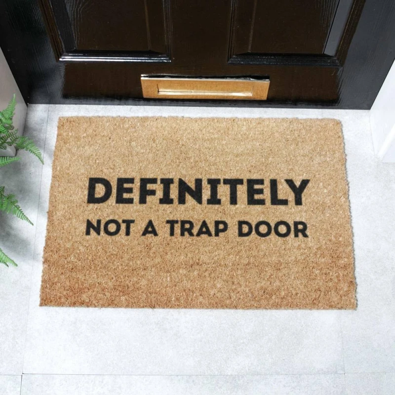 Image of Artsy Doormats Definitely Not A Trap Door Doormat (60 X 40Cm)