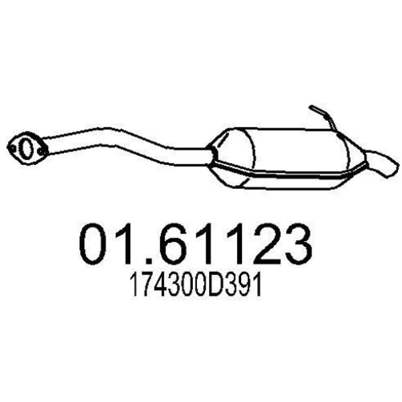 Image of MTS 01.61123 Rear silencer End Silencer (3437)