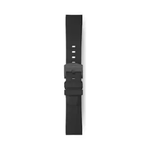 Image of Elliot Brown STR-R06 Black Rubber Strap Grey Buckle