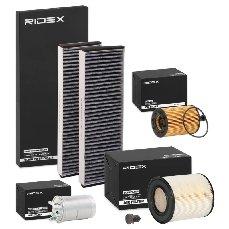 Image of RIDEX 4055F30488 Filter Set with gaskets/seals Filter Set (4055)