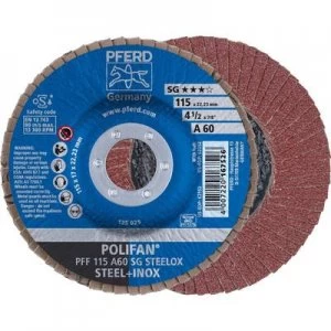 image of PFERD 67606115 POLIFAN-serrated washer PFF 115A60 SG STEELOX Diameter 115mm 10 pc(s)