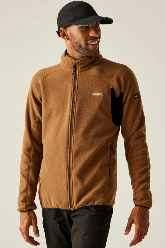 Image of Regatta Regatta Men Hadfield Fleece in Brown Size: Medium Brown M Male 5063516139430