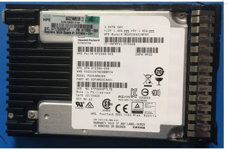 Image of HPE SSD 3.84 12G SFF SS RI SC