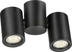 Image of KnightsBridge Dee Twin Surface Adjustable Round Spotlight Black