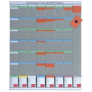 Nobo T-Card Weekly Planning Kit, 8 panels, 54 slots