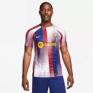 Image of Nike Barcelona Pre Match Home Shirt 2023 2024 Adults - White