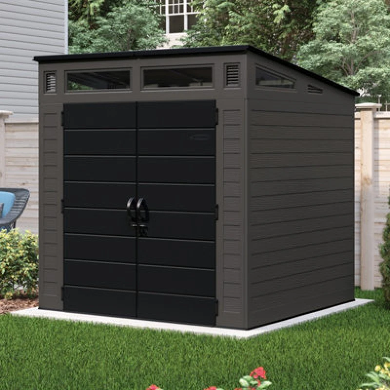 Image of Suncast Moda Modernist Shed 7x7, Grey BMS7780