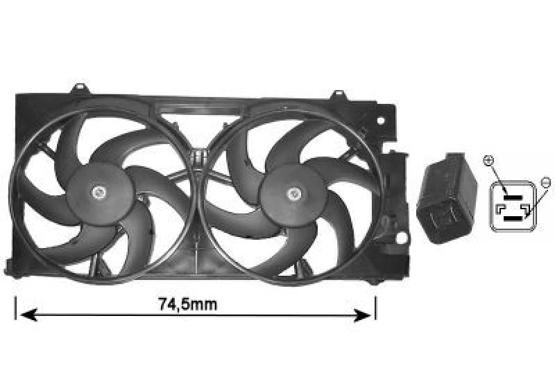 Image of VAN WEZEL Fan, radiator VAN WEZEL 0903749