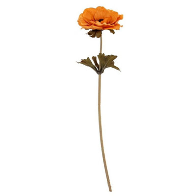 Image of Hill Interiors Yellow Anemone Stem Artificial Flower - Plastic - L10 X W10 X H38cm - Yellow