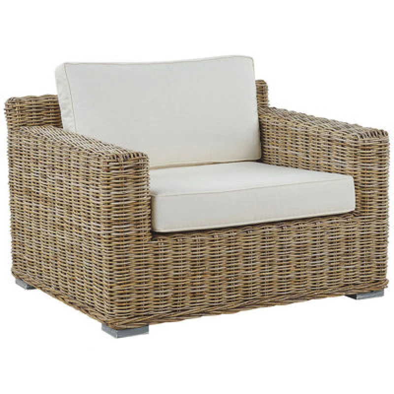 Image of Beliani Garden Armchair Ardea Rattan Light Brown