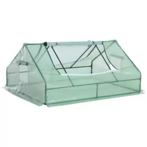 Image of Outsunny Greenhouse Flower Planter Mini Zipper Garden Patio Steel 1.8 M