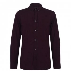 Image of French Connection Gingham Long Sleeve Shirt Senior - Chateaux/Marine